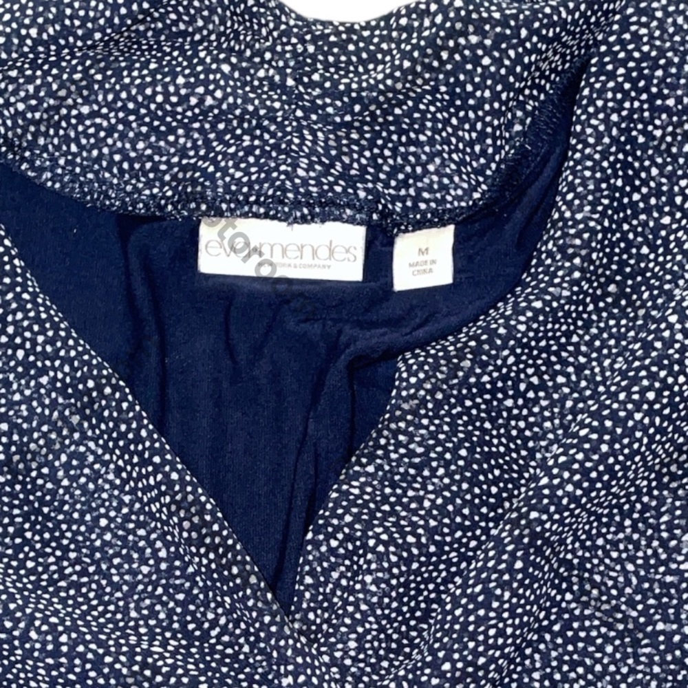 Eva Mendes for New York & CO Blue White Polka Dot Sleeveless Bodysuit Size M - Picture 6 of 6